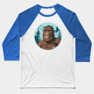 Smiling Bigfoot Baseball T-Shirt